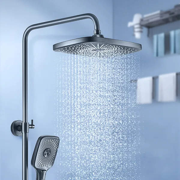 Single Handle Exposed Pipe Shower System NanoTek N1BK