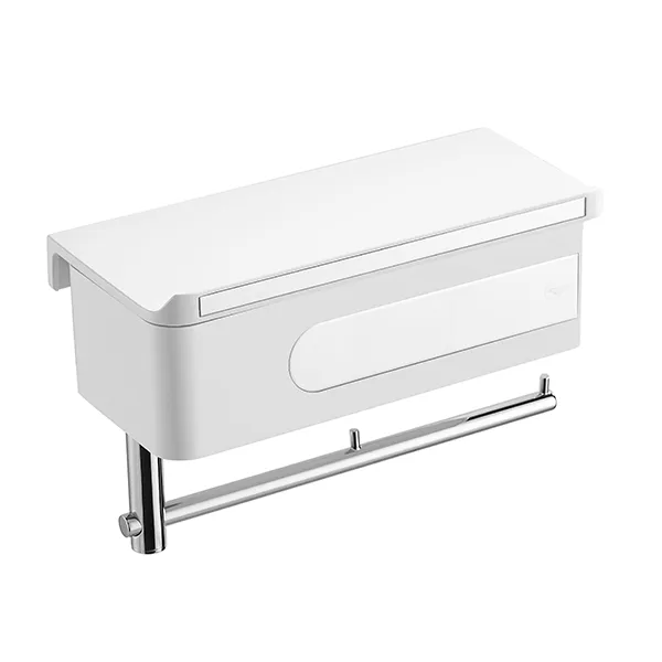 Wall Mount Toilet Roll Holder with Storage Box