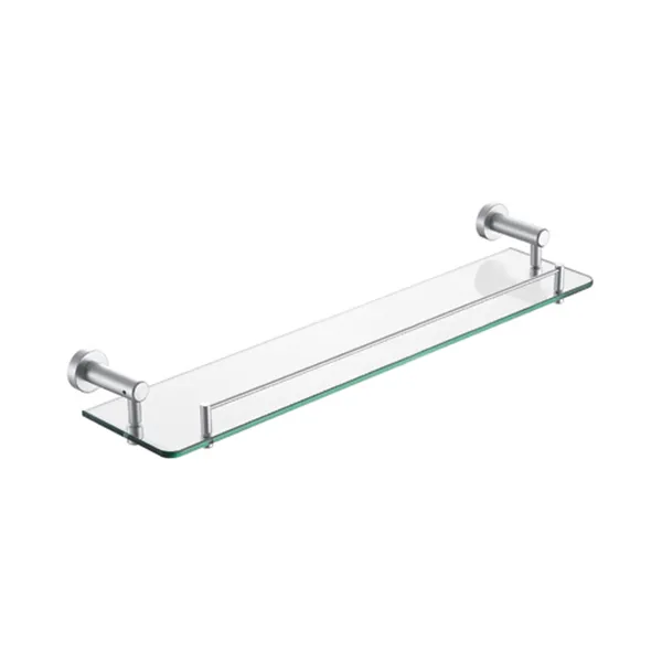 1-Tier Glass Wall Mount Bathroom Shelf 